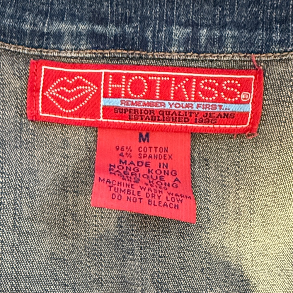 Hot Kiss Denim Short-Sleeve Jumpsuit in Blue - Picture 2 of 10